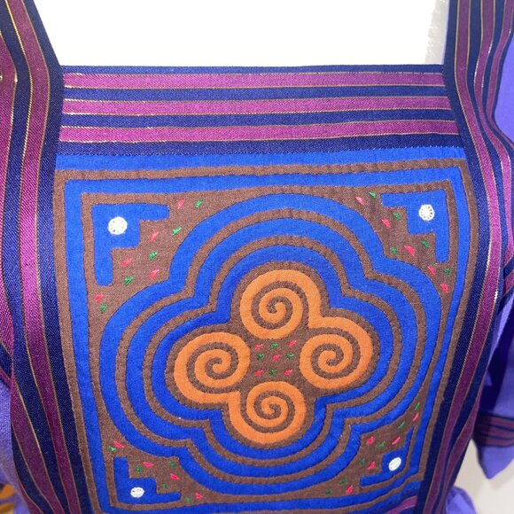 Meo Fashions By Kit Vintage Womens Dress Size Large Purple Kimono Sleeve Maxi - Picture 4 of 16